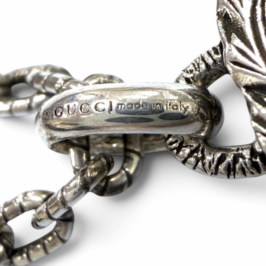 Gucci Interlocking G Arabesque Chain Necklace Silver — view 6