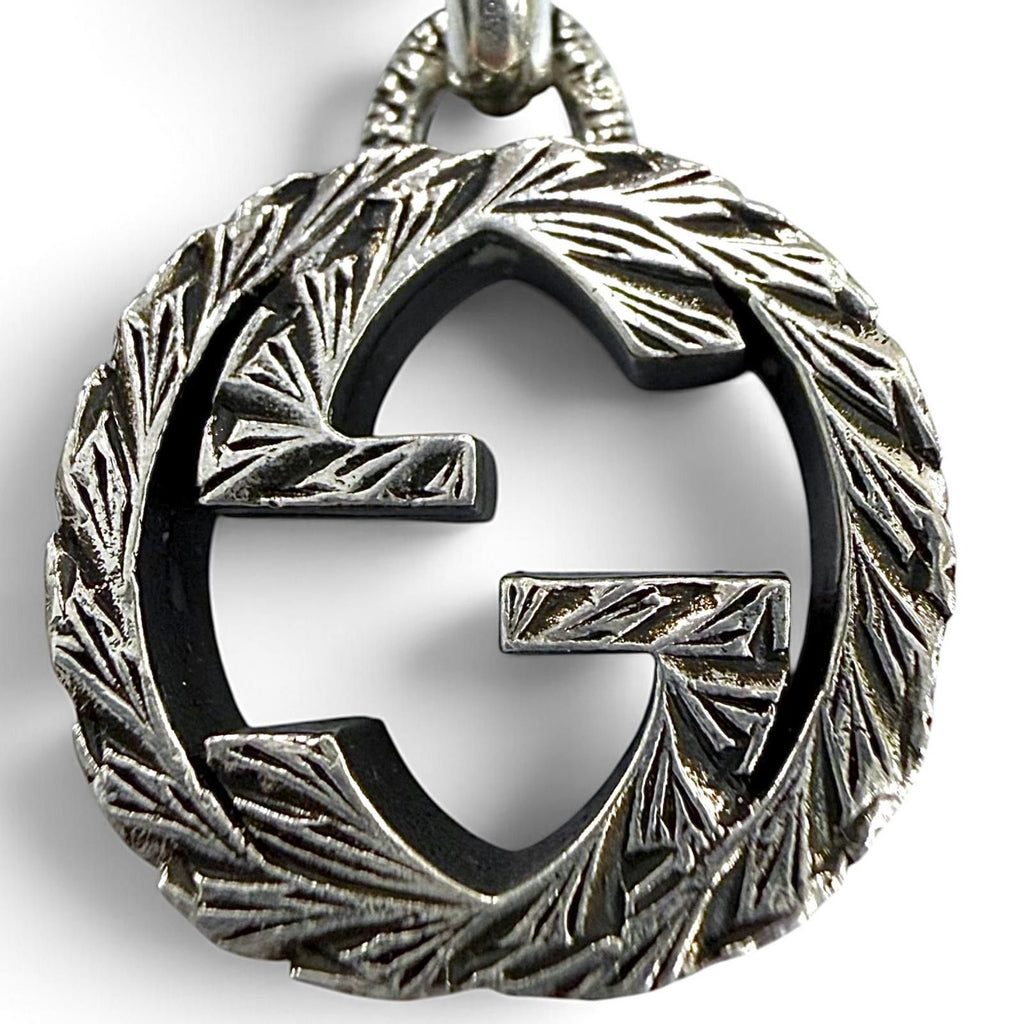 Gucci Interlocking G Arabesque Chain Necklace Silver — view 4