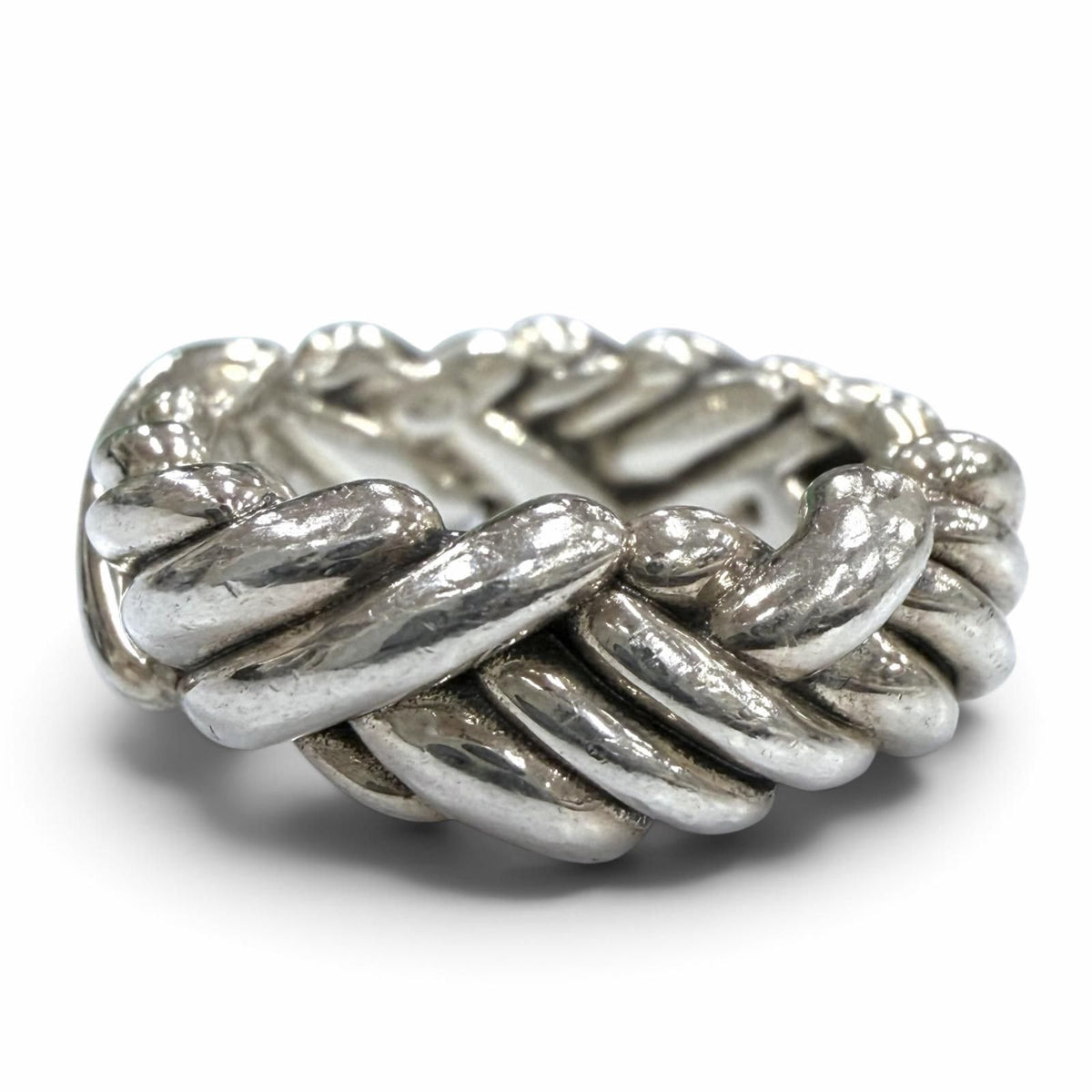 Bottega Veneta Intrecciato Ring Silver — view 4