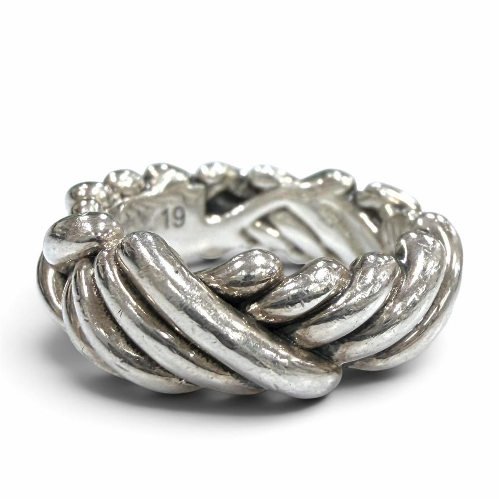 Bottega Veneta Intrecciato Ring Silver — view 5