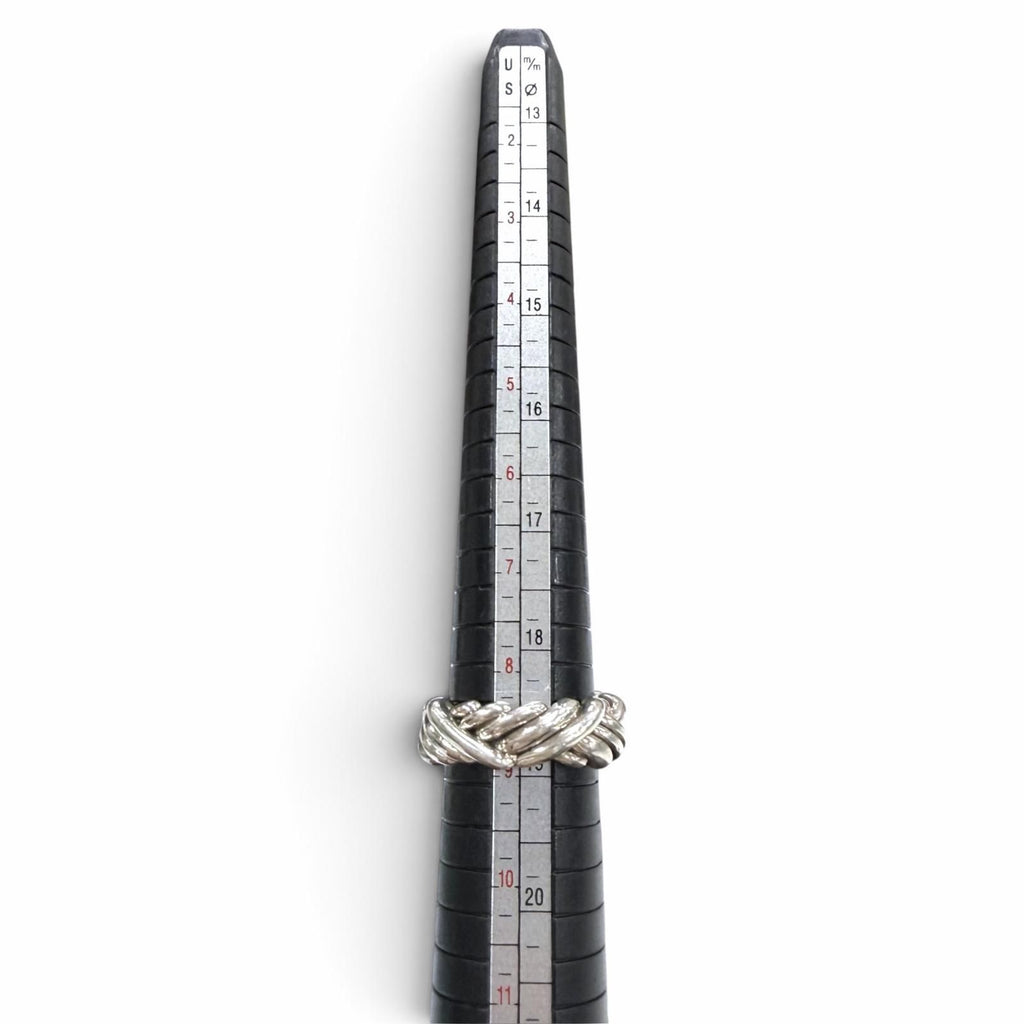 Bottega Veneta Intrecciato Ring Silver — view 8