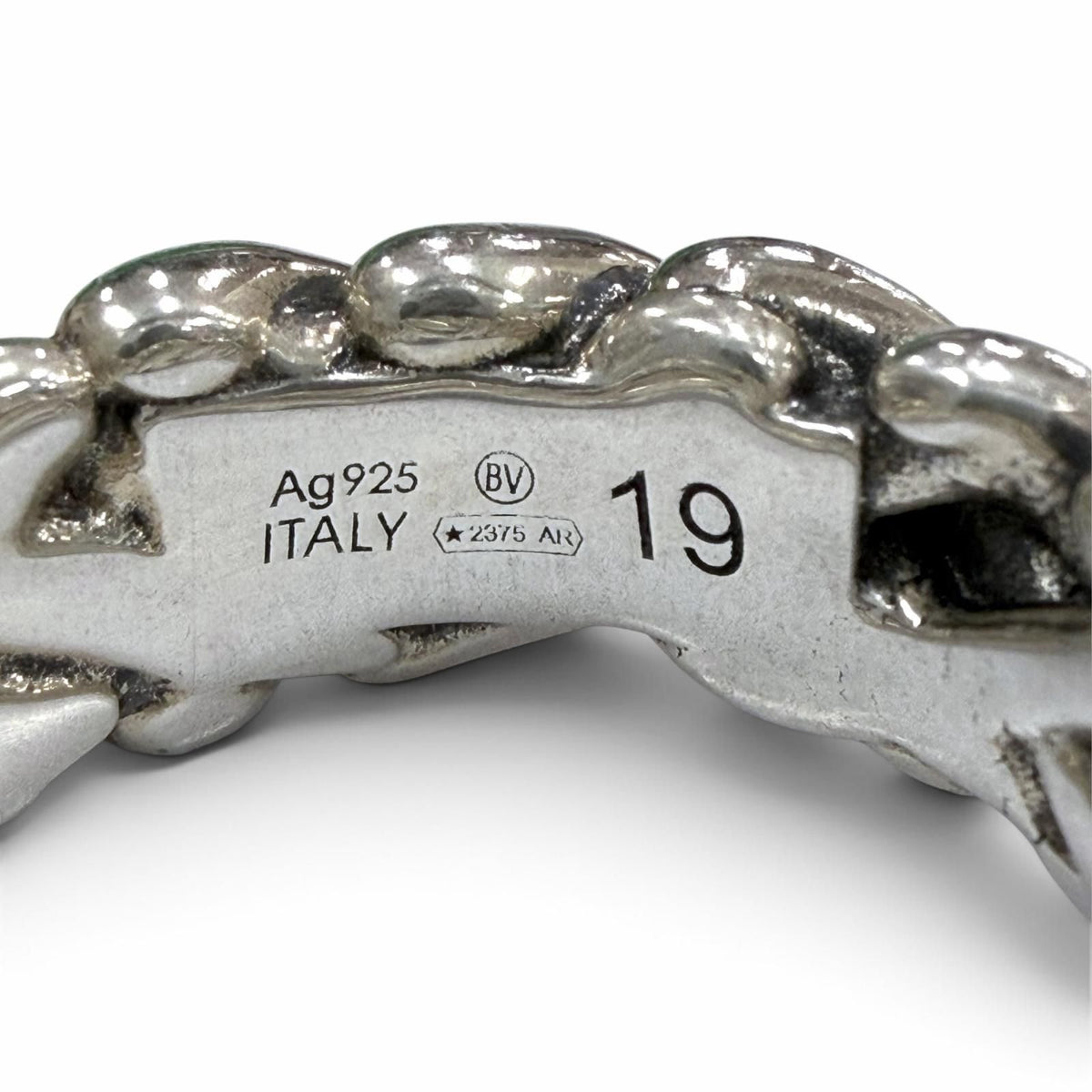 Bottega Veneta Intrecciato Ring Silver — view 6