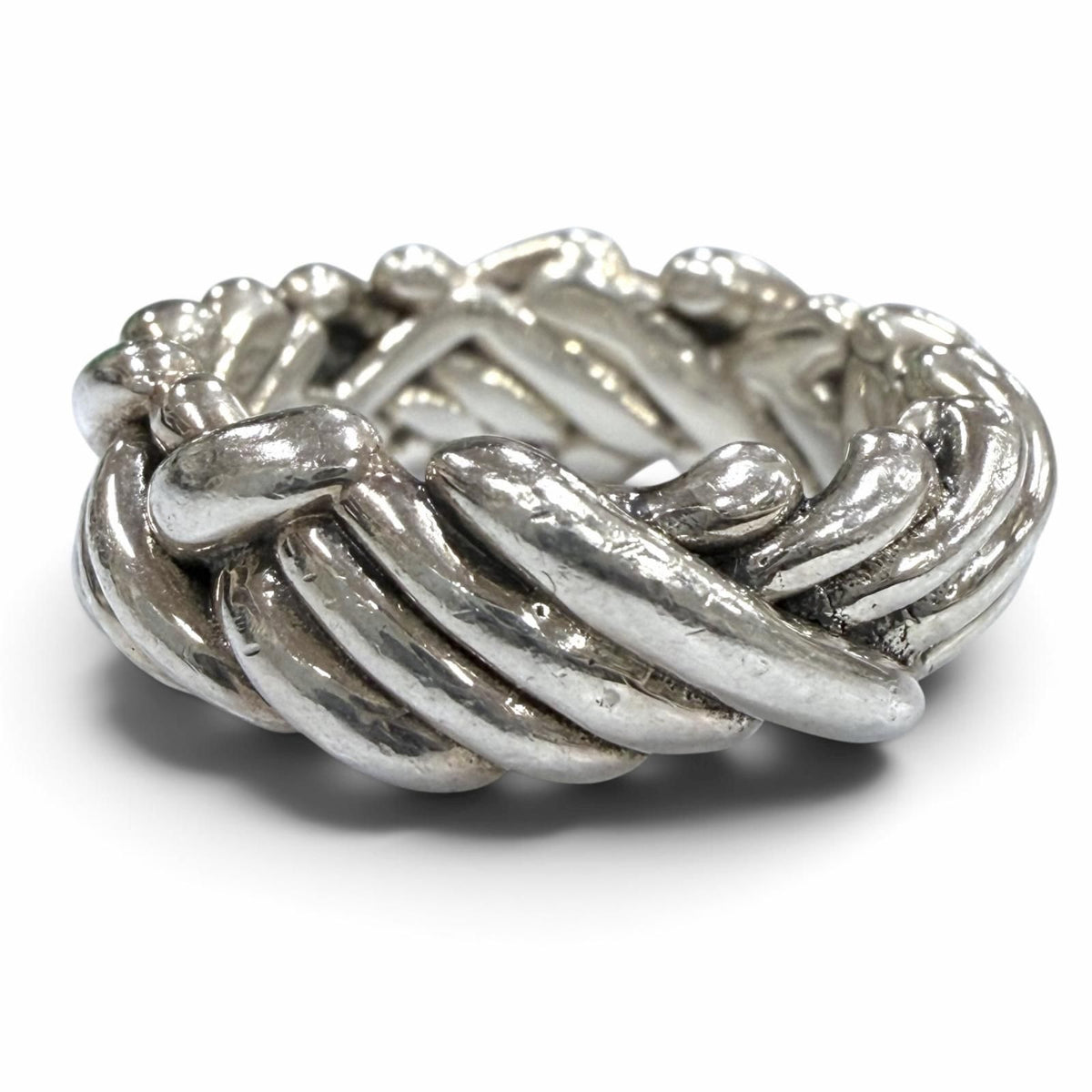 Bottega Veneta Intrecciato Ring Silver — view 3