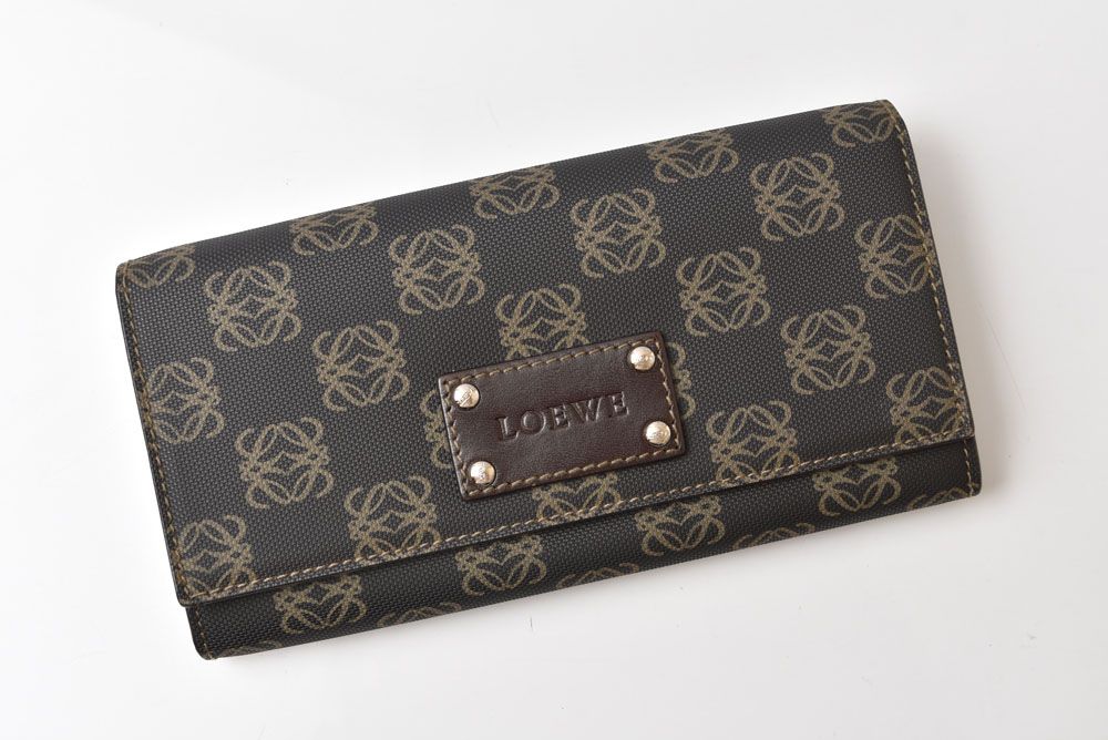 Loewe Wallet Anagram Bifold Leather Brown — view 2