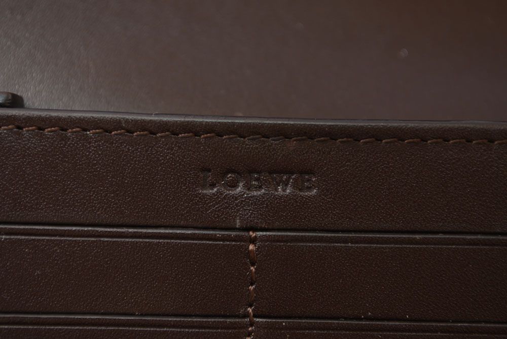 Loewe Wallet Anagram Bifold Leather Brown — view 8