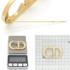 Dior CD Brooch 6.28 CD Signature Crystal Gold Tone Metal Pin — view 7
