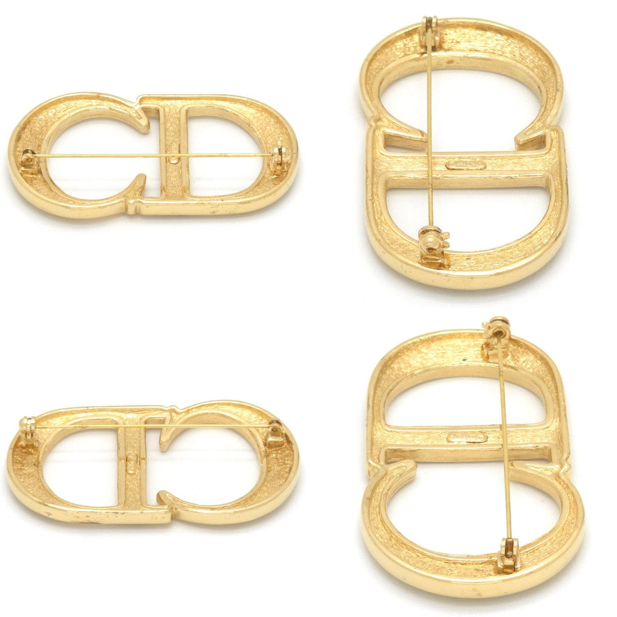 Dior CD Brooch 6.28 CD Signature Crystal Gold Tone Metal Pin — view 4