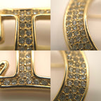 Dior CD Brooch 6.28 CD Signature Crystal Gold Tone Metal Pin — view 5