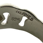 Hermes Vintage Boucles Sellier Ring 925 Sterling Silver — view 3