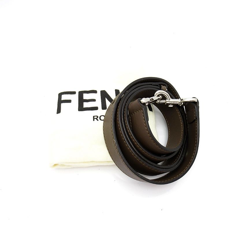 Fendi by the Way Medium Calfskin Handbag Brown Zucca — view 8