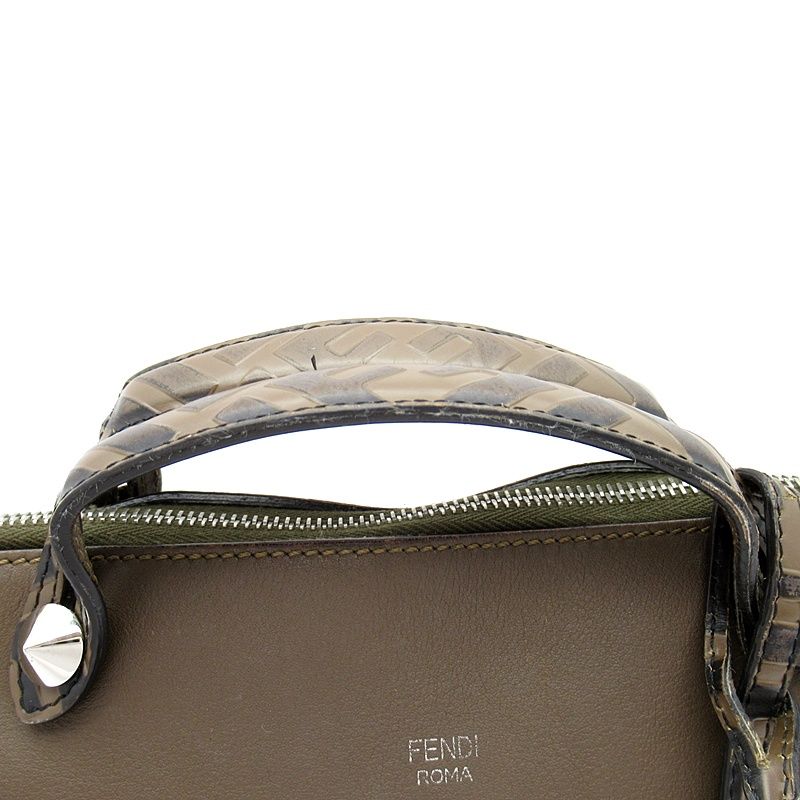 Fendi by the Way Medium Calfskin Handbag Brown Zucca — view 2