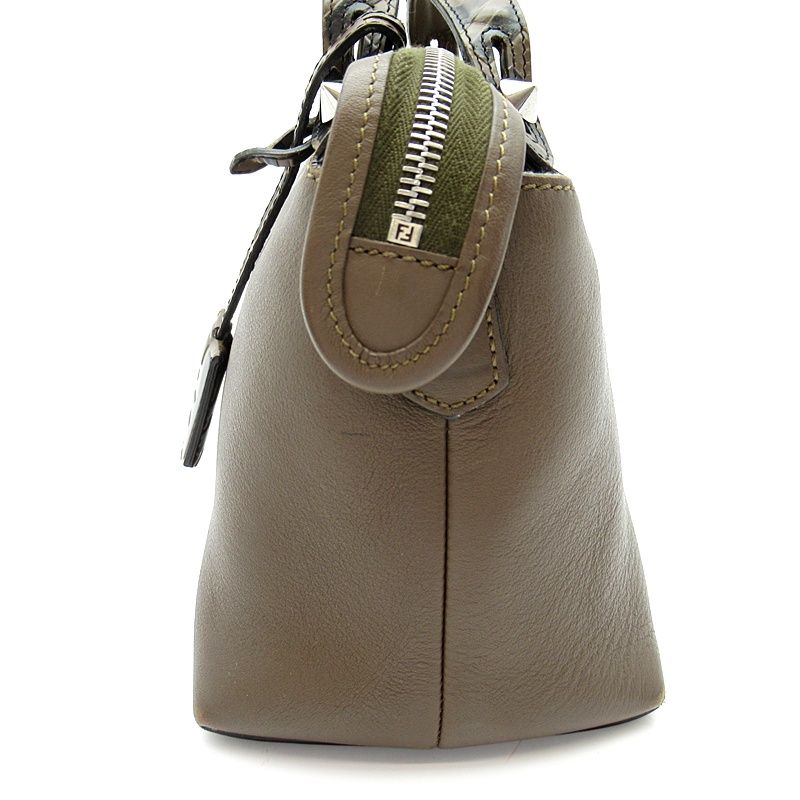 Fendi by the Way Medium Calfskin Handbag Brown Zucca — view 3