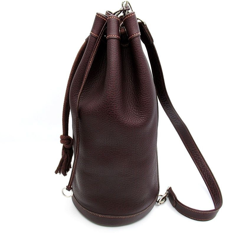 Hermes Ranch Buffalo Skipper Shoulder Bag Dark Brown — view 2