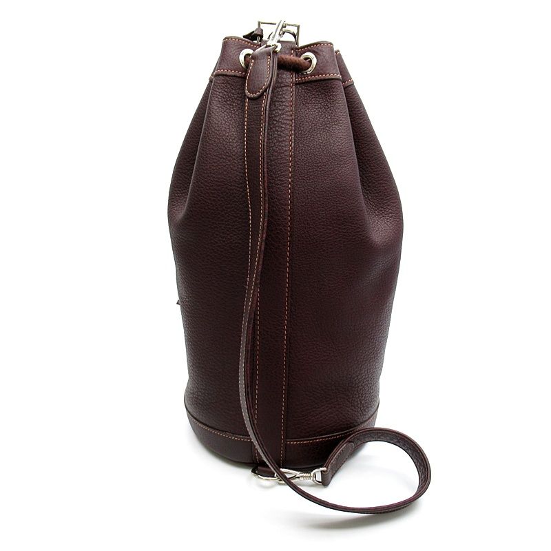 Hermes Ranch Buffalo Skipper Shoulder Bag Dark Brown — view 3