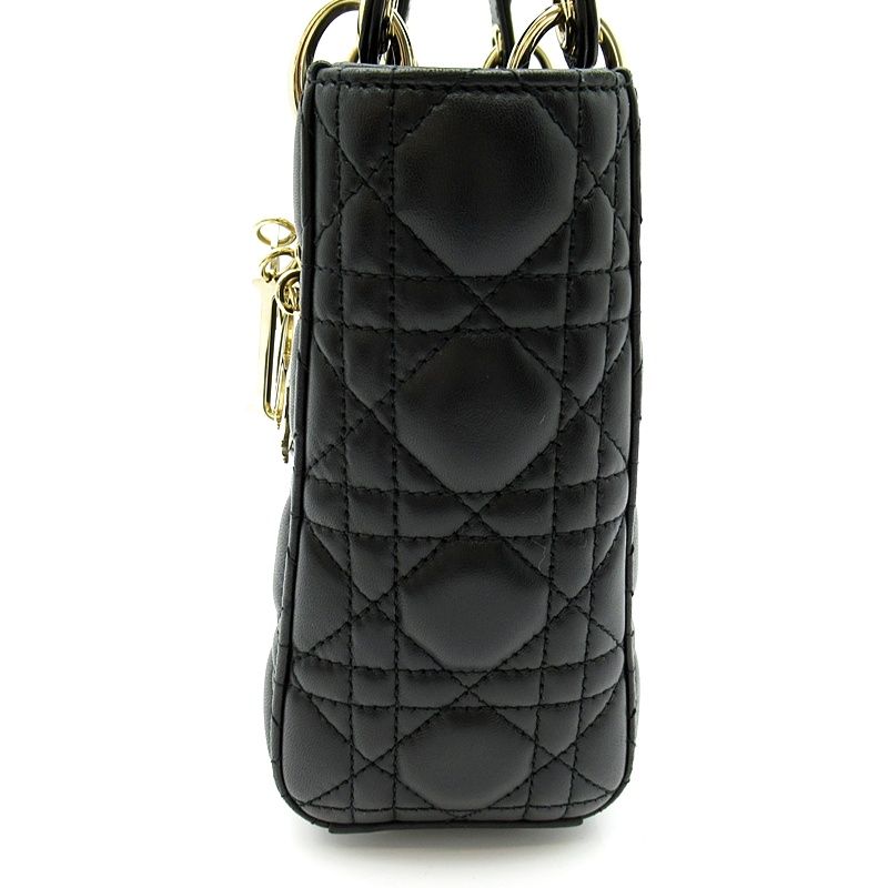Dior Lady Dior MY ABC Bag Lambskin Handbag Black — view 3
