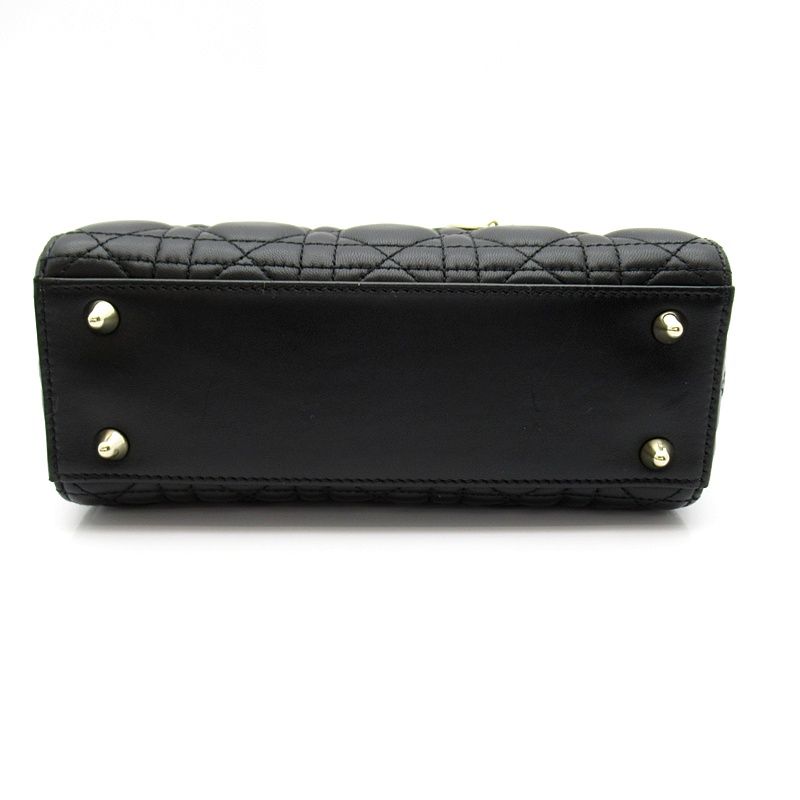 Dior Lady Dior MY ABC Bag Lambskin Handbag Black — view 6