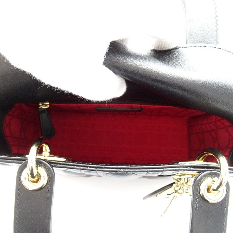 Dior Lady Dior MY ABC Bag Lambskin Handbag Black — view 7