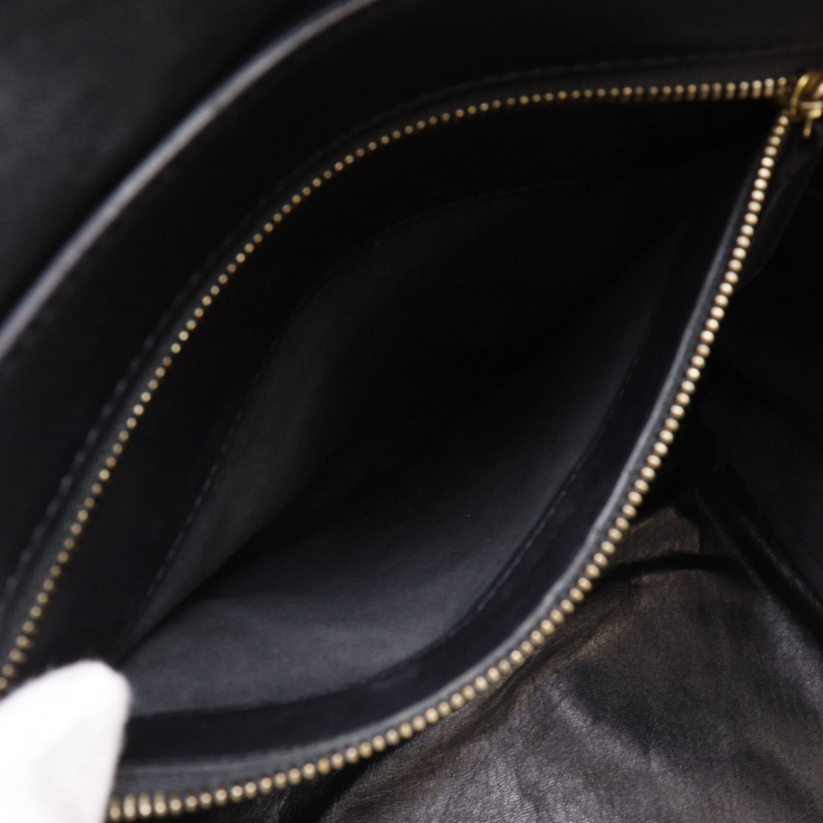 Celine Cabas Gazette Linen Leather Black Beige Tote Bag — view 7