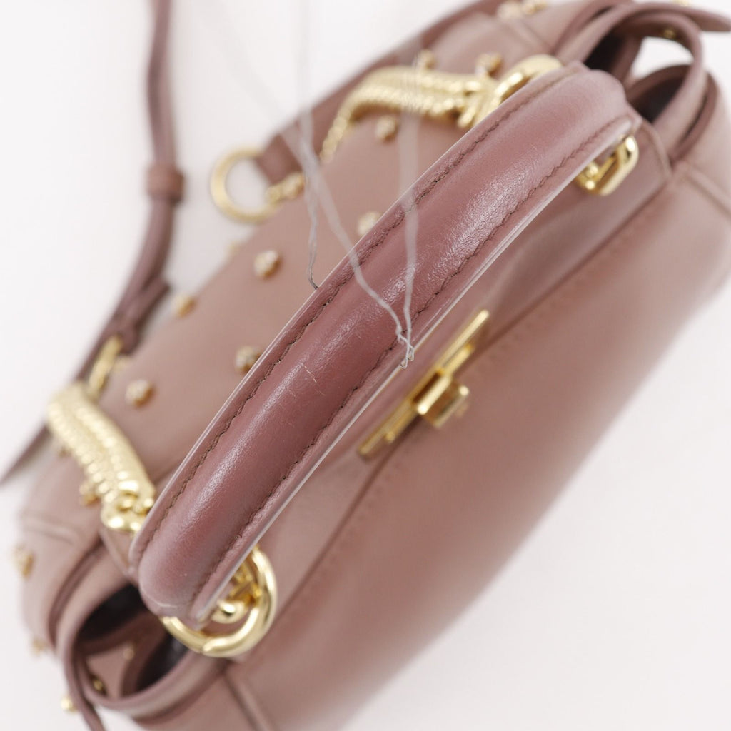 Fendi Peekaboo XS 2-Way Shoulder Star Studs Calfskin Pink Handbag — view 5