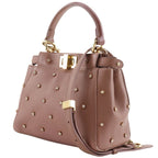 Fendi Peekaboo XS 2-Way Shoulder Star Studs Calfskin Pink Handbag — view 2