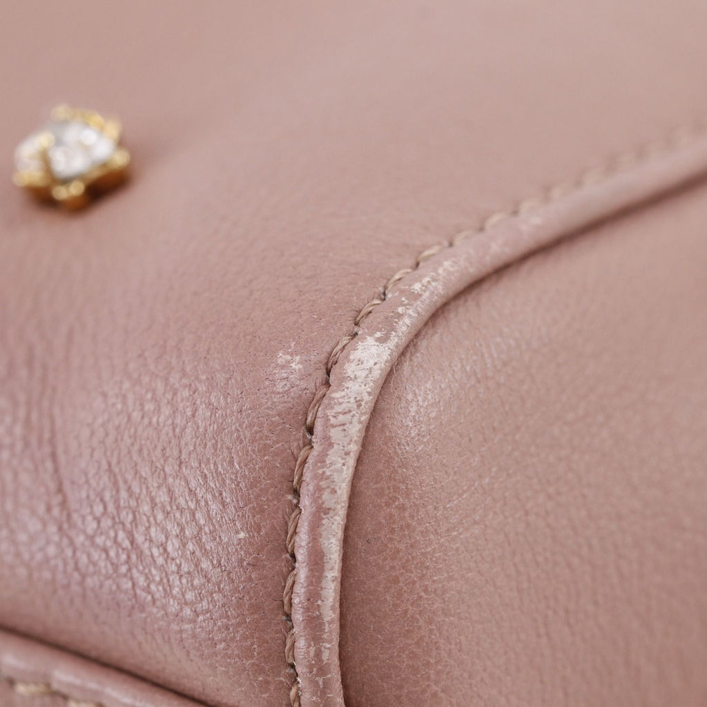 Fendi Peekaboo XS 2-Way Shoulder Star Studs Calfskin Pink Handbag — view 4