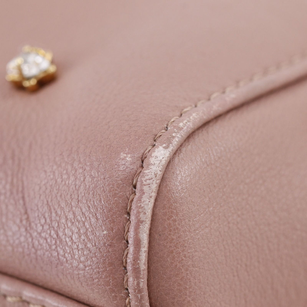 Fendi Peekaboo XS 2-Way Shoulder Star Studs Calfskin Pink Handbag — view 4