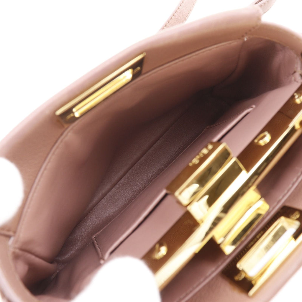 Fendi Peekaboo XS 2-Way Shoulder Star Studs Calfskin Pink Handbag — view 8
