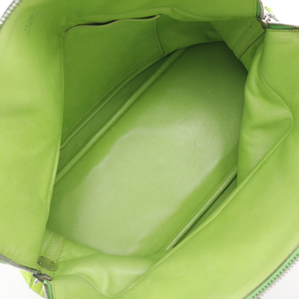 Hermes Bolide 35 2-Way Shoulder Taurillon Clemence Yellow Green Silver Handbag — view 6