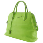 Hermes Bolide 35 2-Way Shoulder Taurillon Clemence Yellow Green Silver Handbag — view 2