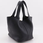 Hermes Picotin Lock 22 Taurillon Clemence Black Gold Handbag — view 3