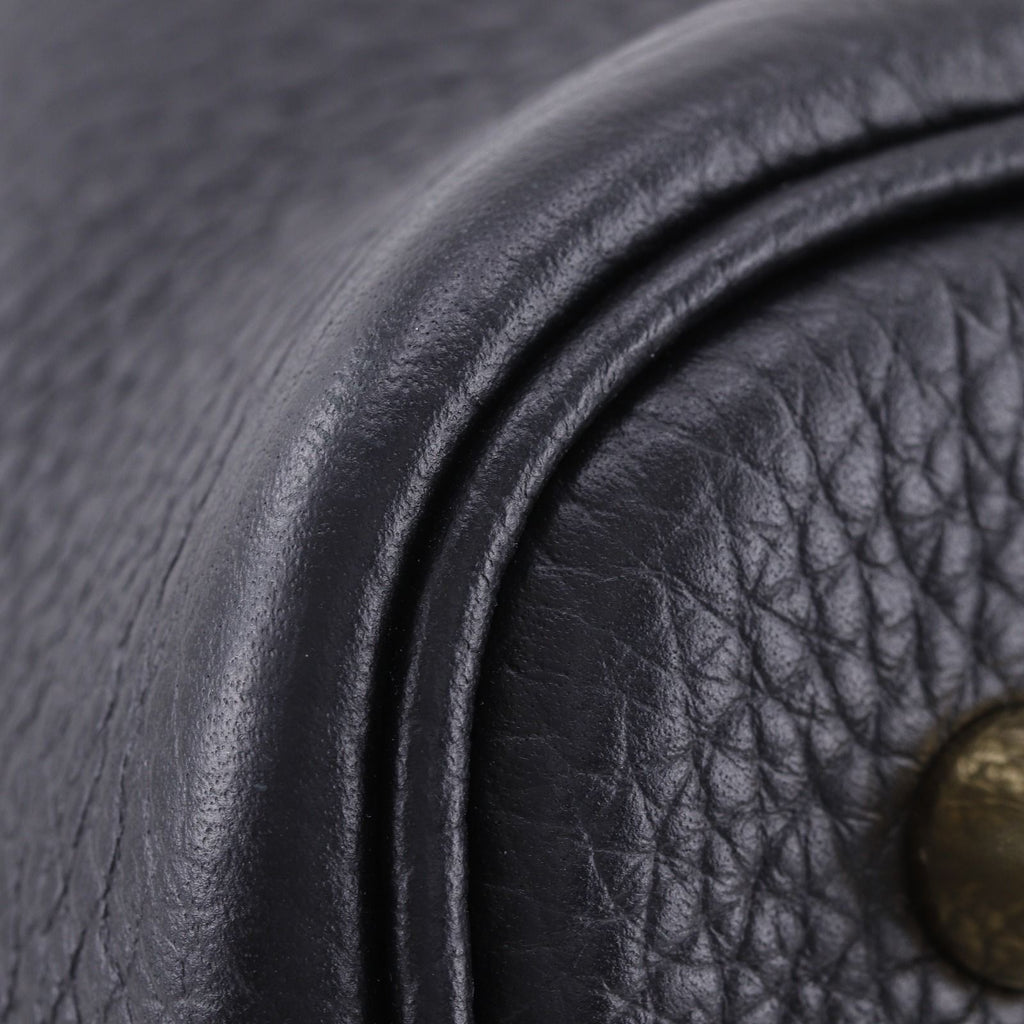 Hermes Picotin Lock 22 Taurillon Clemence Black Gold Handbag — view 4