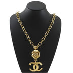 Chanel CC Logo Vintage Gold Plated 94P Necklace — view 2