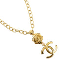 Chanel CC Logo Vintage Gold Plated 94P Necklace
