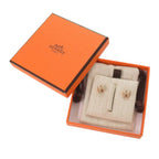 Hermes Pop H Mini Beige Rose Gold Earrings — view 2
