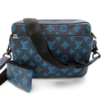 Louis Vuitton Trio Messenger Monogram Shadow Bag Navy — view 4