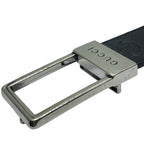 Gucci Square Buckle Belt GG Pattern Leather Metal Black Silver Business — view 2