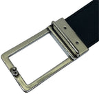 Gucci Square Buckle Belt GG Pattern Leather Metal Black Silver Business — view 4