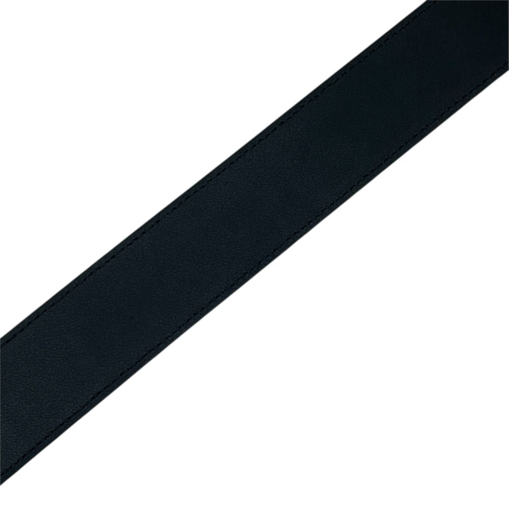 Gucci Square Buckle Belt GG Pattern Leather Metal Black Silver Business — view 5