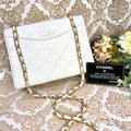 Chanel Vintage Quilted CC Logo Chain Shoulder Bag