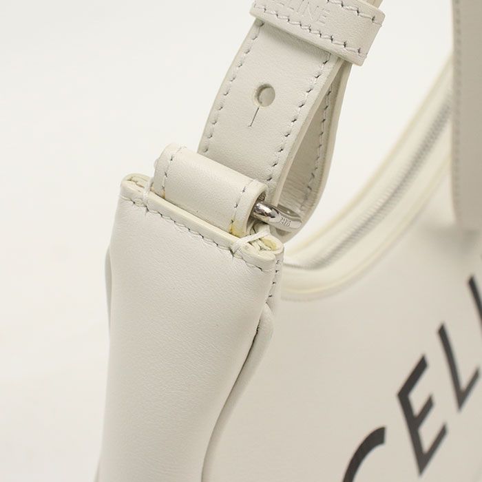 Celine Ava Leather Shoulder Bag White — view 8