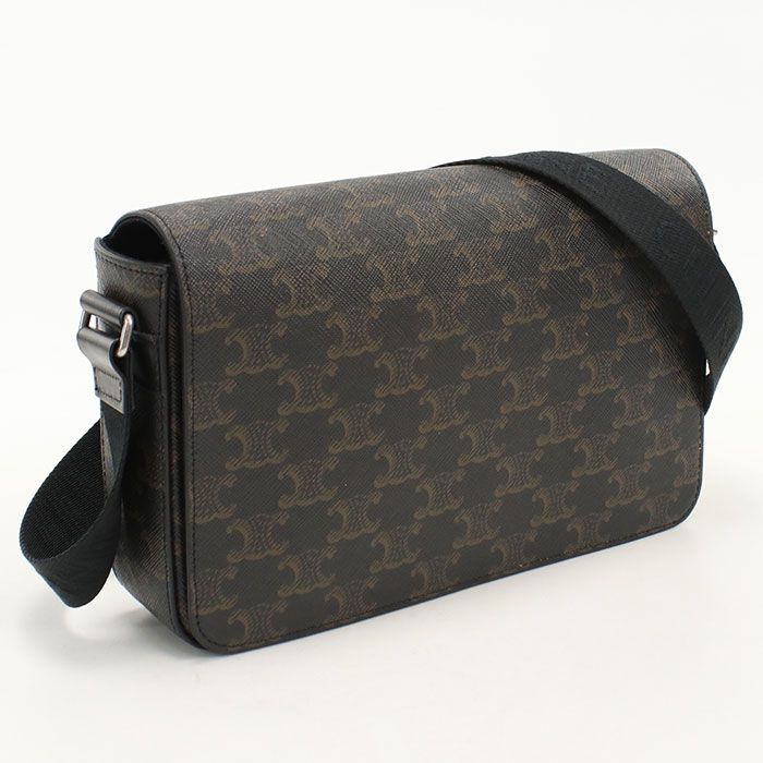 Celine Flap Messenger Bag Triomphe Canvas