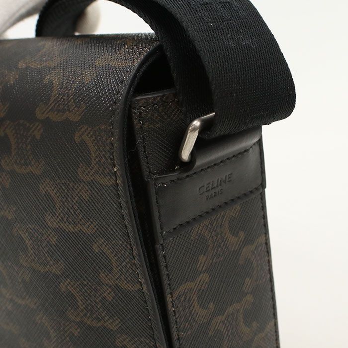 Celine Flap Messenger Bag Triomphe Canvas — view 8