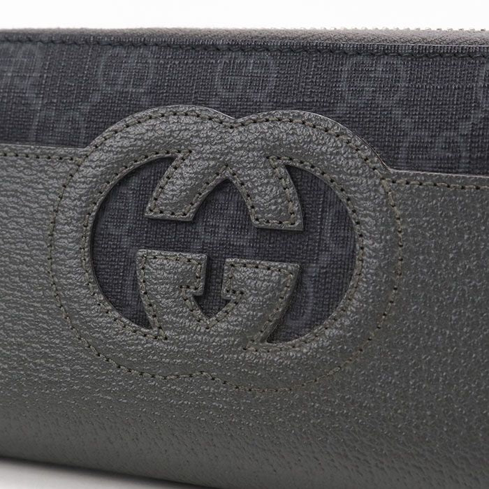 Gucci Cutout Interlocking G Wallet Zip Around Leather — view 4