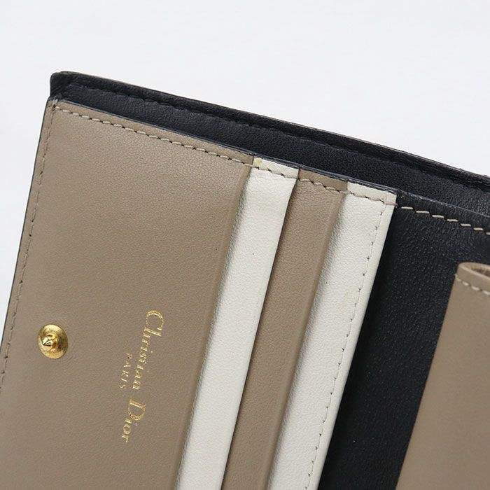 Dior Caro Bifold Wallet Calfskin — view 7