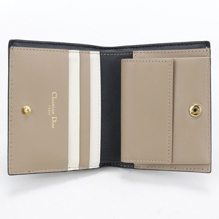 Dior Caro Bifold Wallet Calfskin — view 3