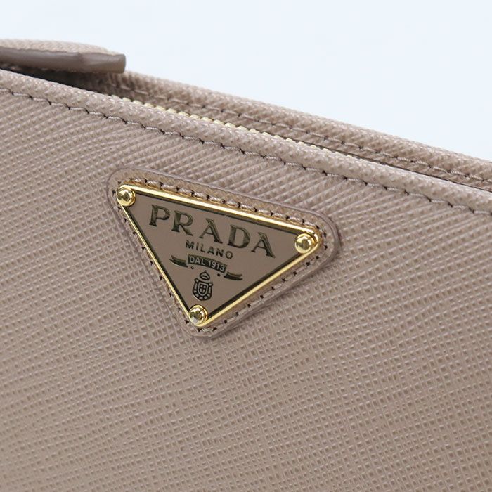 Prada Saffiano Triangle Wallet Bifold Leather — view 7