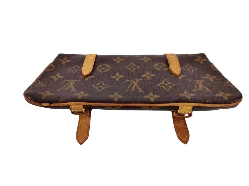 Louis Vuitton Clutch Pochette Marelle Brown Monogram Waist Bag Gold — view 4