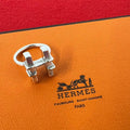 Hermes Vintage H Motif Ring Silver
