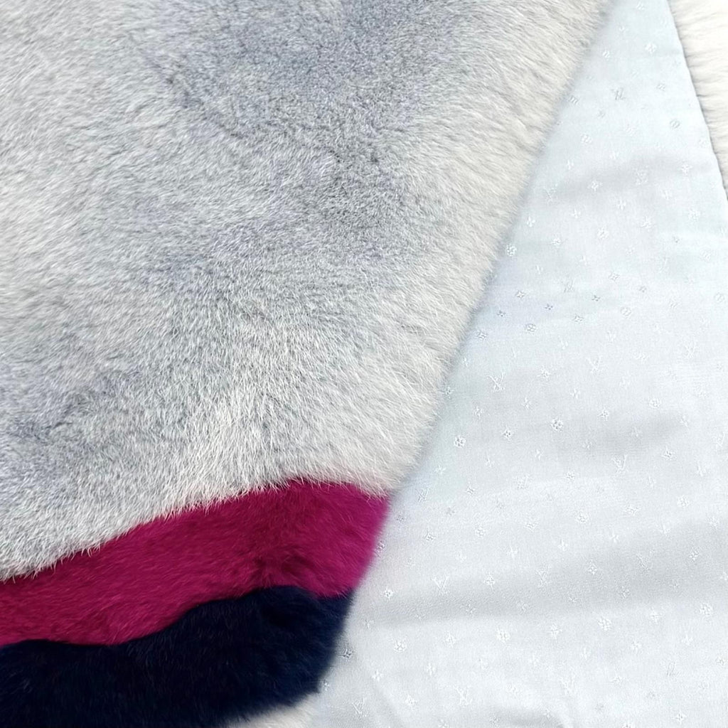 Louis Vuitton Echarpe Rainbow Stripes Rex Rabbit Lining Silk 100% LV Logo Scarf — view 4