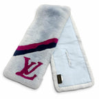 Louis Vuitton Echarpe Rainbow Stripes Rex Rabbit Lining Silk 100% LV Logo Scarf — view 3